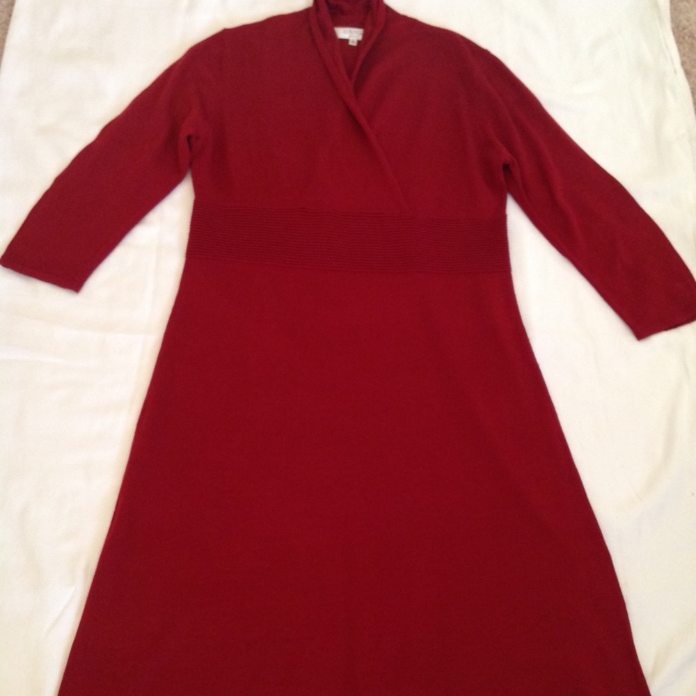 Kasper red sweater dress size L